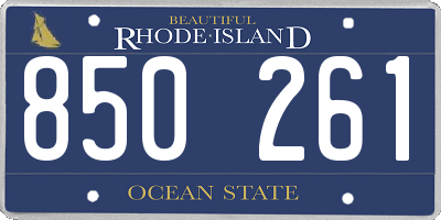 RI license plate 850261