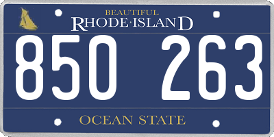 RI license plate 850263
