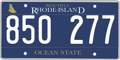 RI license plate 850277