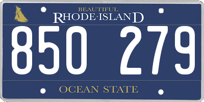 RI license plate 850279