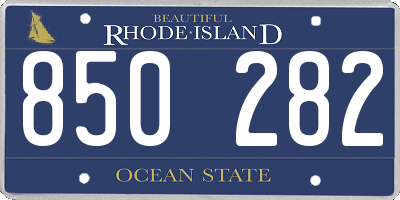 RI license plate 850282