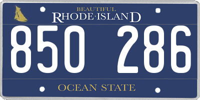 RI license plate 850286