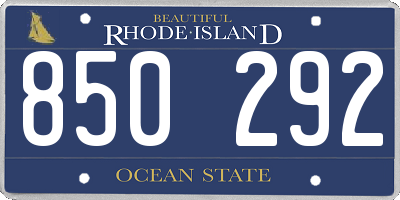 RI license plate 850292