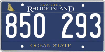 RI license plate 850293