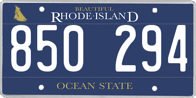 RI license plate 850294