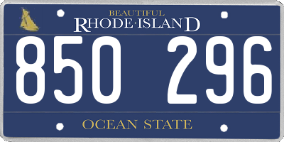 RI license plate 850296