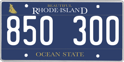 RI license plate 850300
