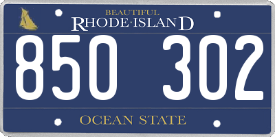 RI license plate 850302