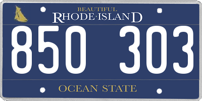 RI license plate 850303