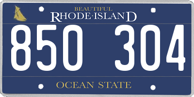 RI license plate 850304