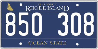 RI license plate 850308