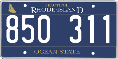 RI license plate 850311