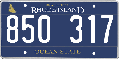 RI license plate 850317