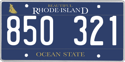 RI license plate 850321