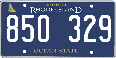 RI license plate 850329