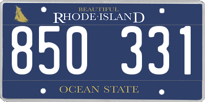 RI license plate 850331