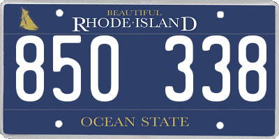 RI license plate 850338