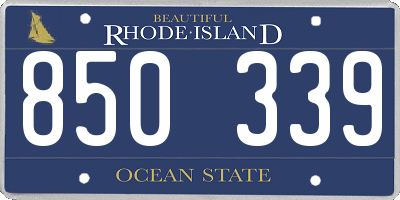 RI license plate 850339
