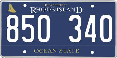 RI license plate 850340