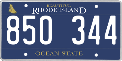 RI license plate 850344