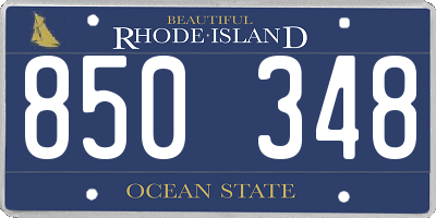 RI license plate 850348