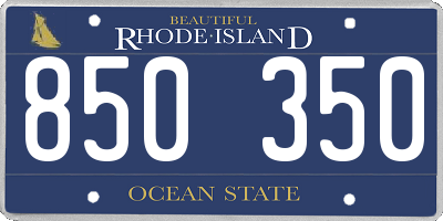 RI license plate 850350