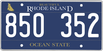 RI license plate 850352