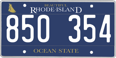 RI license plate 850354