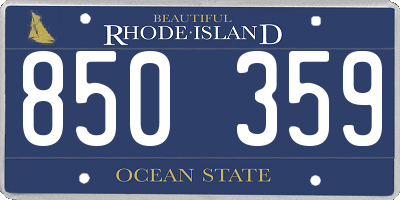 RI license plate 850359