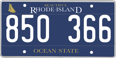RI license plate 850366