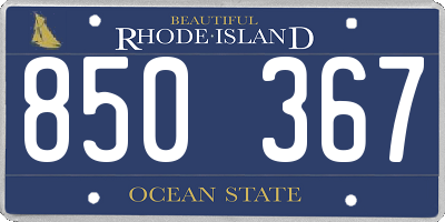 RI license plate 850367