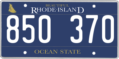RI license plate 850370