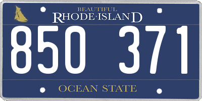 RI license plate 850371