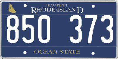 RI license plate 850373