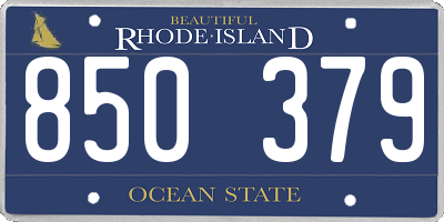 RI license plate 850379