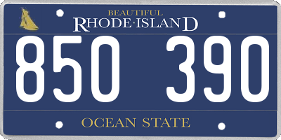 RI license plate 850390