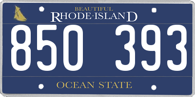 RI license plate 850393