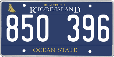 RI license plate 850396
