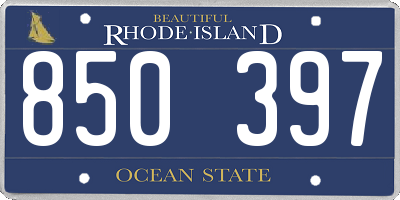 RI license plate 850397