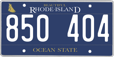 RI license plate 850404