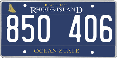 RI license plate 850406