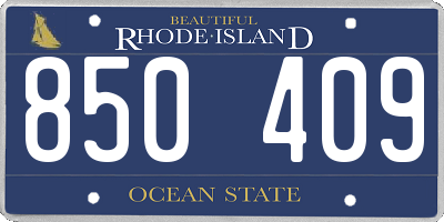 RI license plate 850409