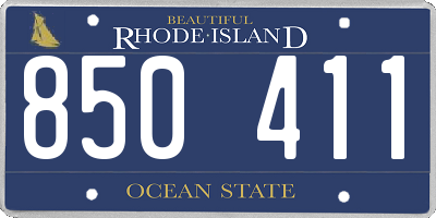 RI license plate 850411