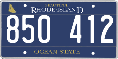 RI license plate 850412