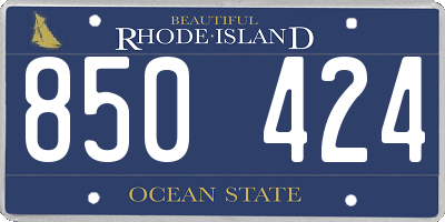 RI license plate 850424
