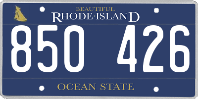 RI license plate 850426