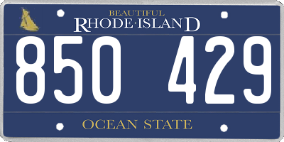 RI license plate 850429