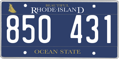 RI license plate 850431