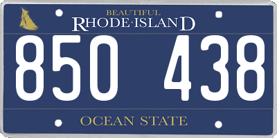 RI license plate 850438