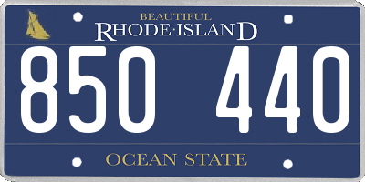 RI license plate 850440